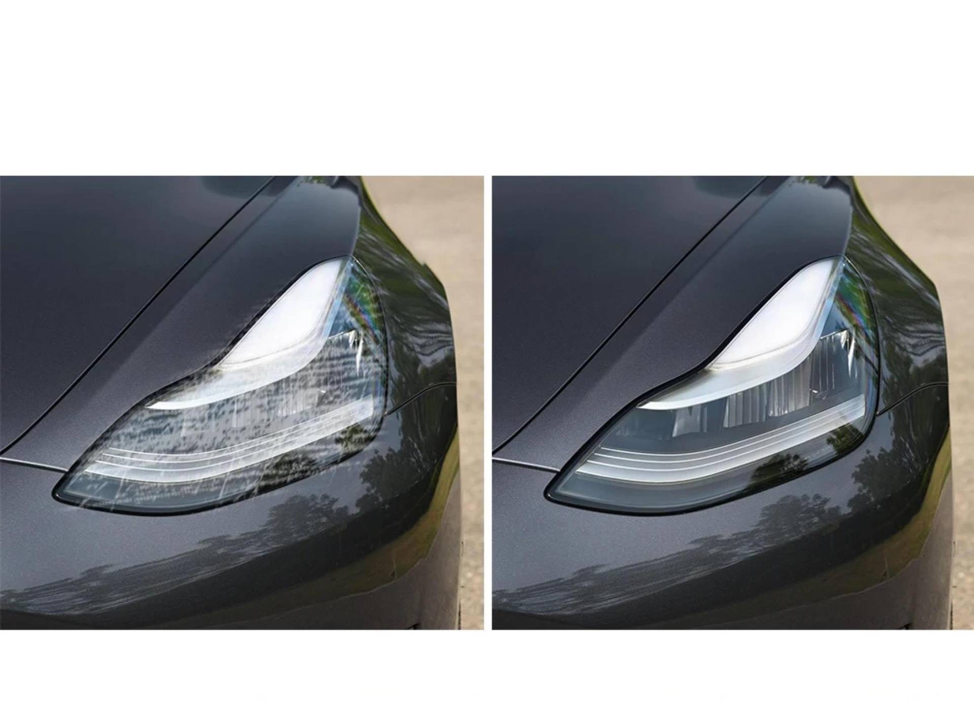 Auto Scheinwerfer Schutzfolie Tönung Rücklicht Schutz Rauchschwarz Transparent TPU Aufkleber, für Tesla Model Y 2020, Auto Scheinwerfer Film Zubehör von MILLYHOUSE