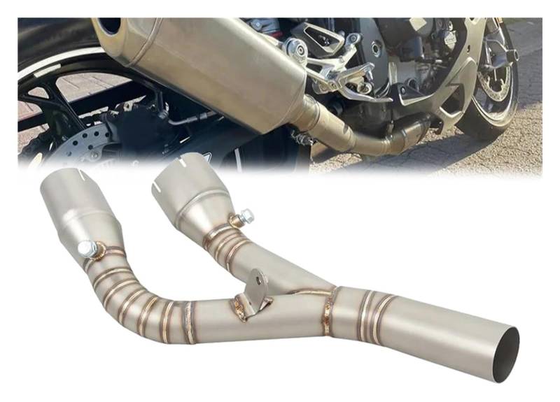 Für B&MW S1000R S 1000 R 2021 2022 Motorradauspuff Motorradauspuff Modifizieren Escape Middle Link Pipe Connect Schalldämpfer Auspuff Schalldäm von MINAIE