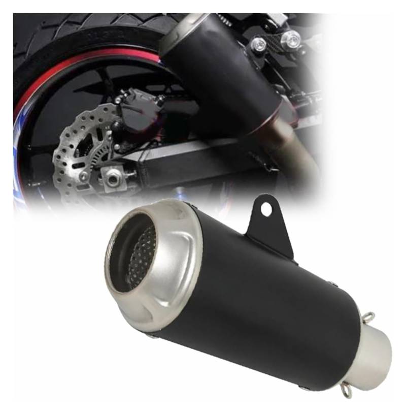 Für B&MW S1000XR S 1000 XR Motorradauspuff Universal 51MM Motorrad LV-10 Auspuffrohr DB Killer Schalldämpfer Escape Auspuff Schalldäm(Black) von MINAIE