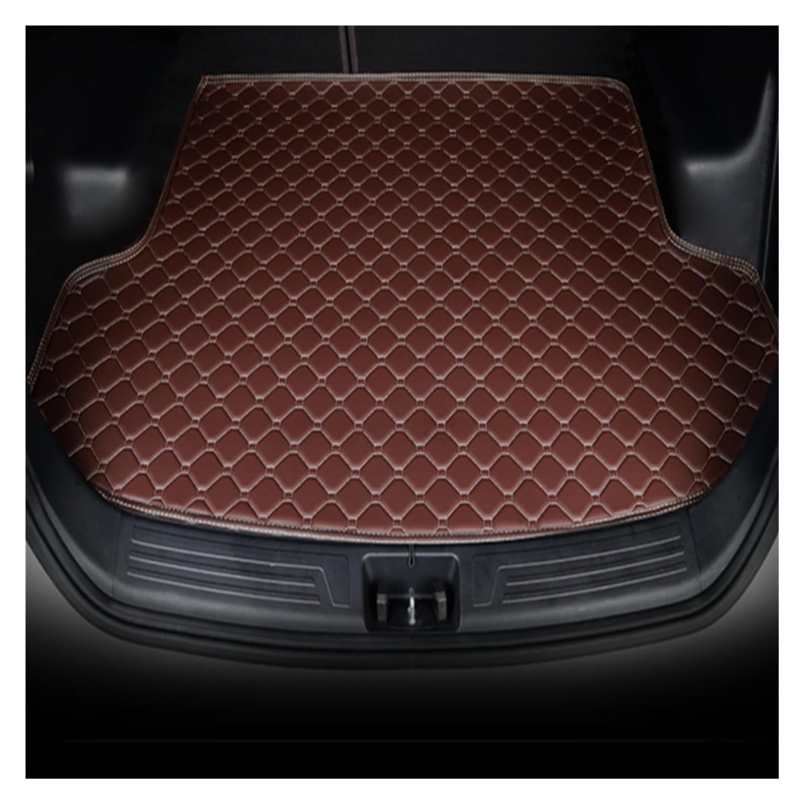 Für Hyundai Für Azera 2011-2017, Leicht Zu Reinigende Kofferraumschutzmatte, rutschfeste Auto-Fußmatten Ohne Kofferraumschutz, Hohe Seite Auto Gummimatten(A,FlatEdge) von MINAIE