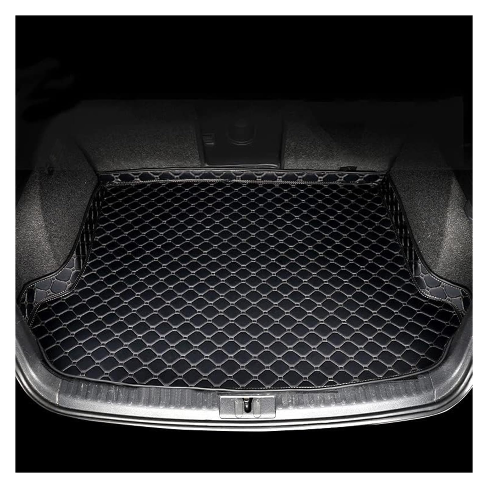 Für Toyota Für Noah 70 Serie 2010–2014 7 Sitze Mit Armlehnenbox Laderaumwanne Kratzfeste Und rutschfeste Teppiche, Zubehör Auto Gummimatten(Black-Beige-Plus) von MINAIE