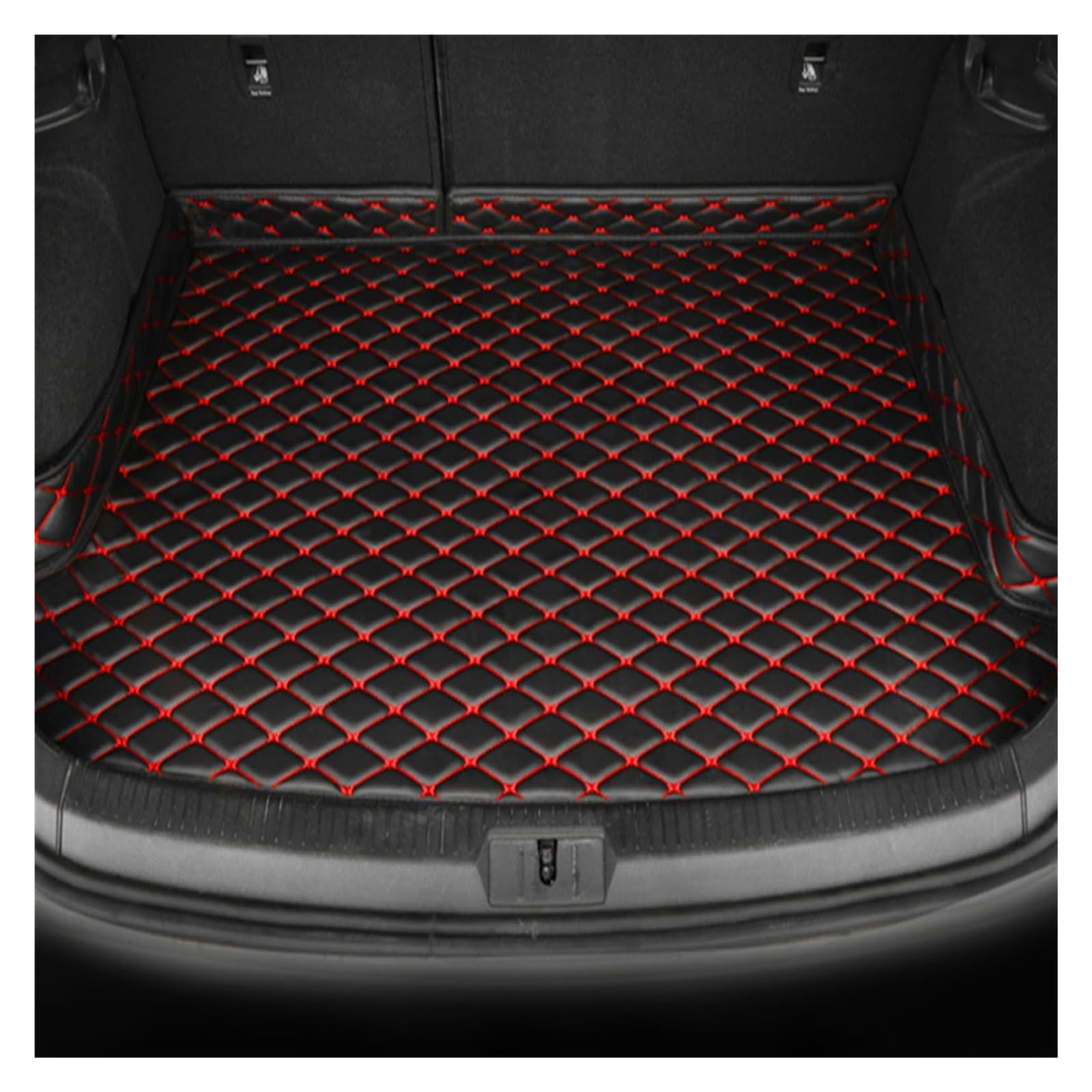Für VW Für Bora 2003-2021 Saubere Kofferraumschutzmatte rutschfeste Kofferraumabdeckung Vollumschlossene Automatten Kofferraumabdeckung Flache Kante Auto Gummimatten(B,HighSide) von MINAIE