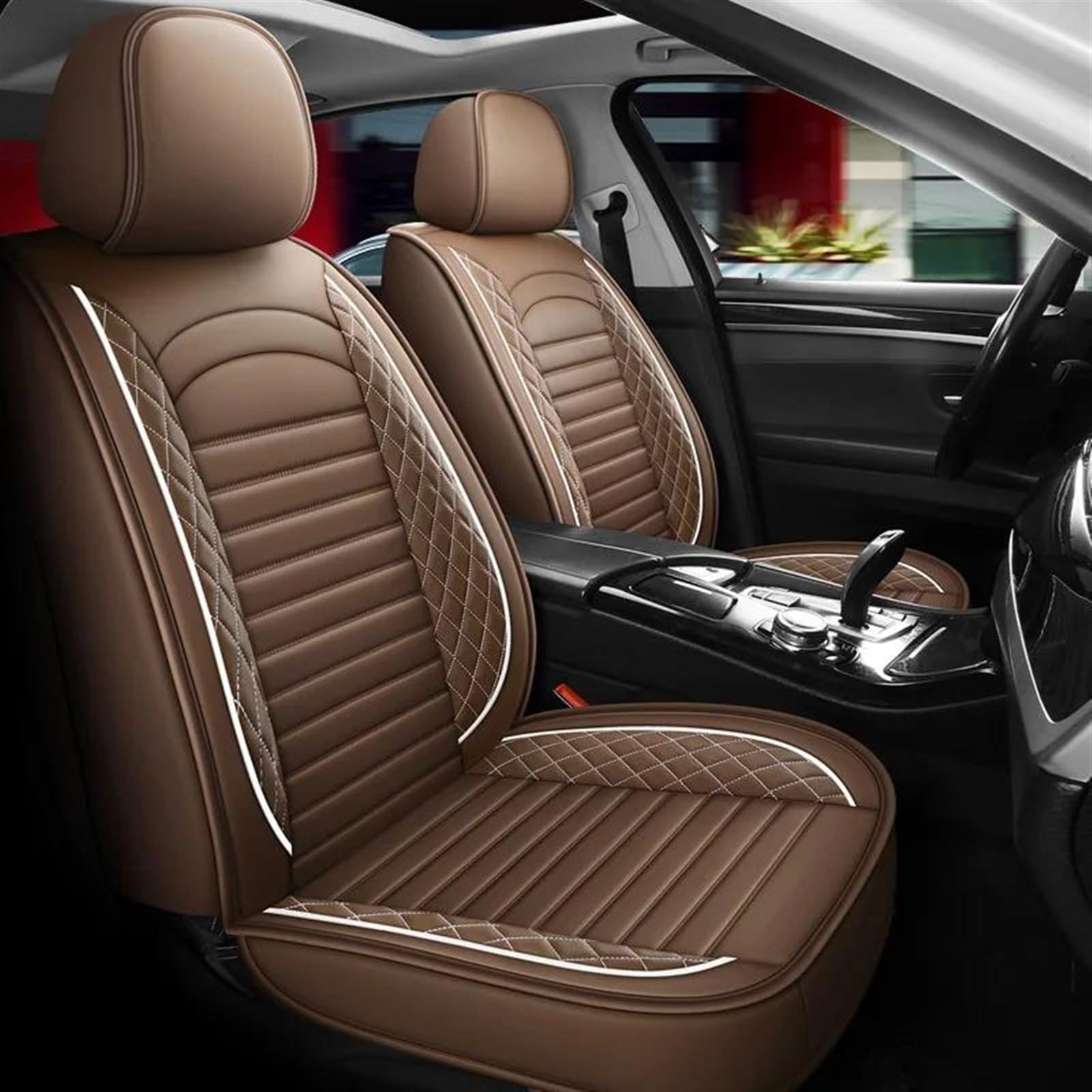 MINBAV Kompatibel Mit Mazda 5-Sitzen, Autositzbezüge, Autositzmattenbezug, Auto-Innenraumbezüge, Vordersitze, Rückbank-Sitzbezug, Auto-Modifikationsteile Schonbezug Autositz(4) von MINBAV