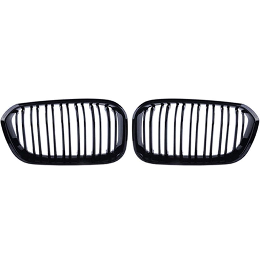 Auto Kühlergrill für BMW 1 Series F20 Hatchback 2015-2017, Frontgrill Vordere Stoßstange Grille Wetterfest Kühlergitter Mesh Grill Außen Tuning Zubehör,B-A/Glossy black von MINGRUILIHAI