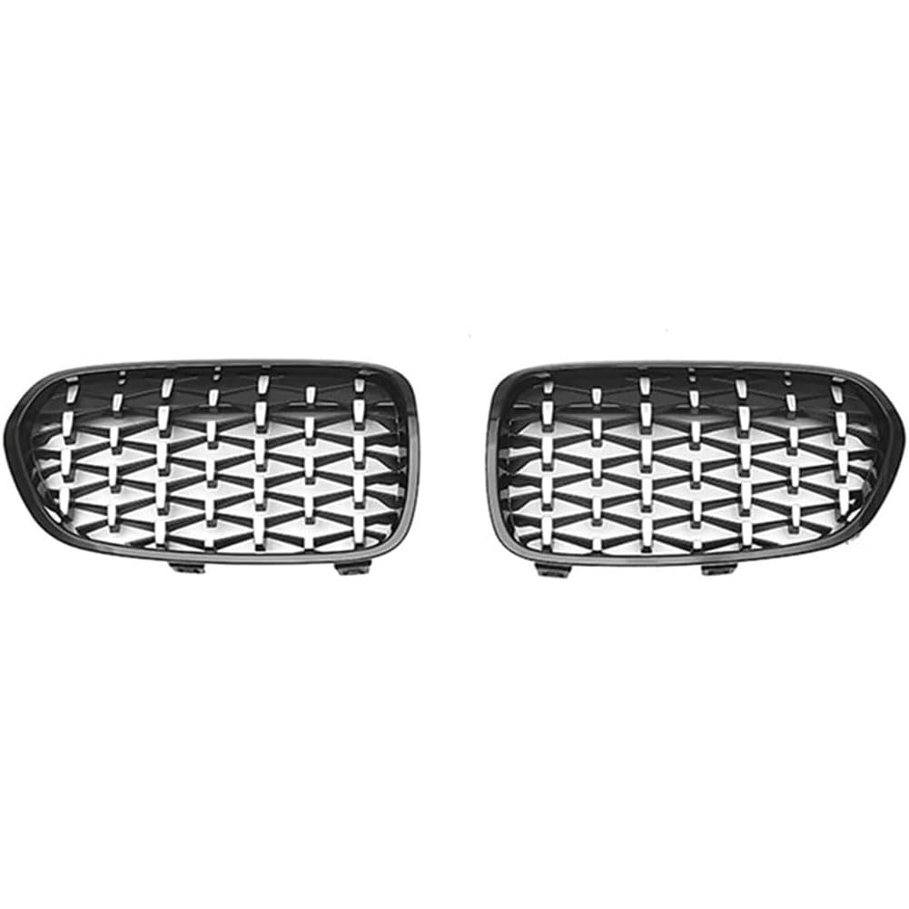 Auto Kühlergrill für BMW 1 Series F52 Sedan 2016-2021, Frontgrill Vordere Stoßstange Grille Wetterfest Kühlergitter Mesh Grill Außen Tuning Zubehör,D/Silver von MINGRUILIHAI