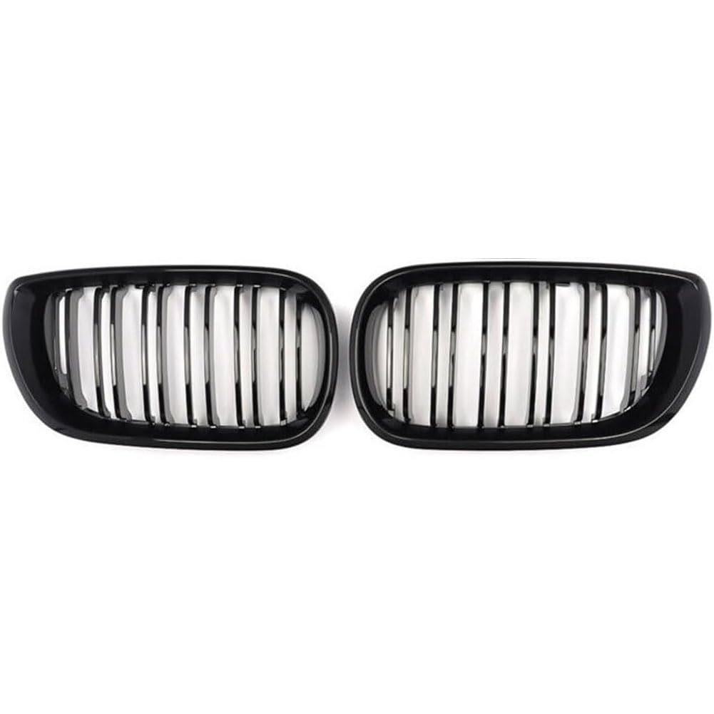 Auto Kühlergrill für BMW 3 Series E46 4-door 2002-2005, Frontgrill Vordere Stoßstange Grille Wetterfest Kühlergitter Mesh Grill Außen Tuning Zubehör,B-A/Glossy black von MINGRUILIHAI