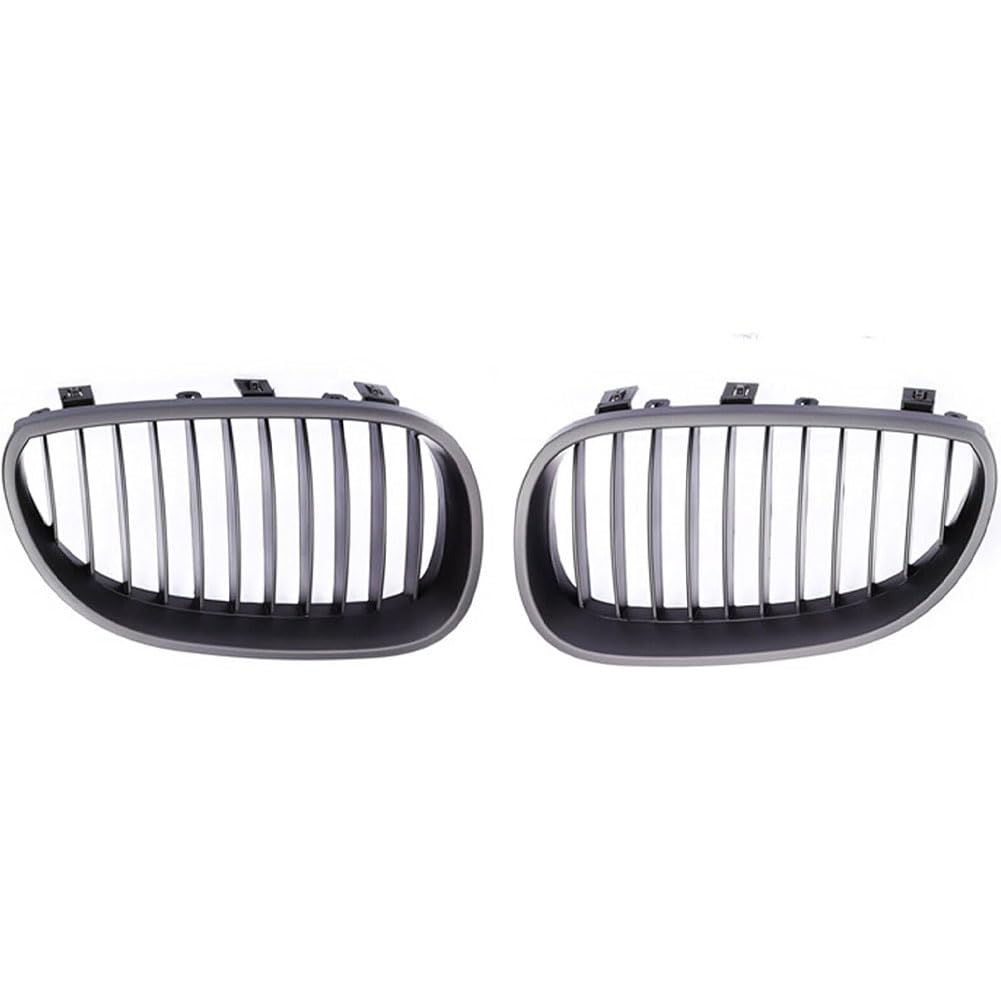 Auto Kühlergrill für BMW 5 Series E60 E61 2004-2010, Frontgrill Vordere Stoßstange Grille Wetterfest Kühlergitter Mesh Grill Außen Tuning Zubehör,B/Matte black von MINGRUILIHAI