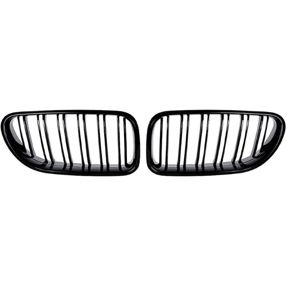 Auto Kühlergrill für BMW 6 Series F06 F12 F13 2012-2016, Frontgrill Vordere Stoßstange Grille Wetterfest Kühlergitter Mesh Grill Außen Tuning Zubehör,A/Glossy black von MINGRUILIHAI