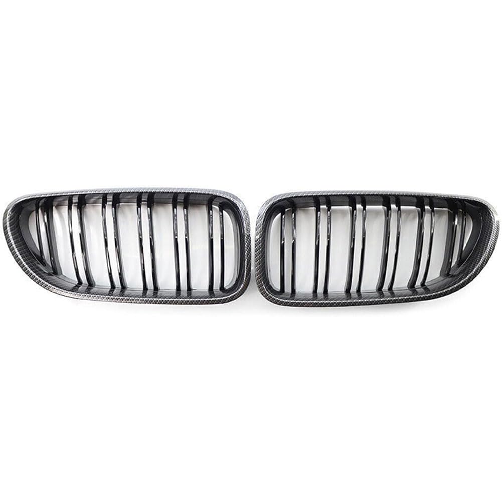 Auto Kühlergrill für BMW 6 Series F06 F12 F13 2012-2016, Frontgrill Vordere Stoßstange Grille Wetterfest Kühlergitter Mesh Grill Außen Tuning Zubehör,C/Silver von MINGRUILIHAI