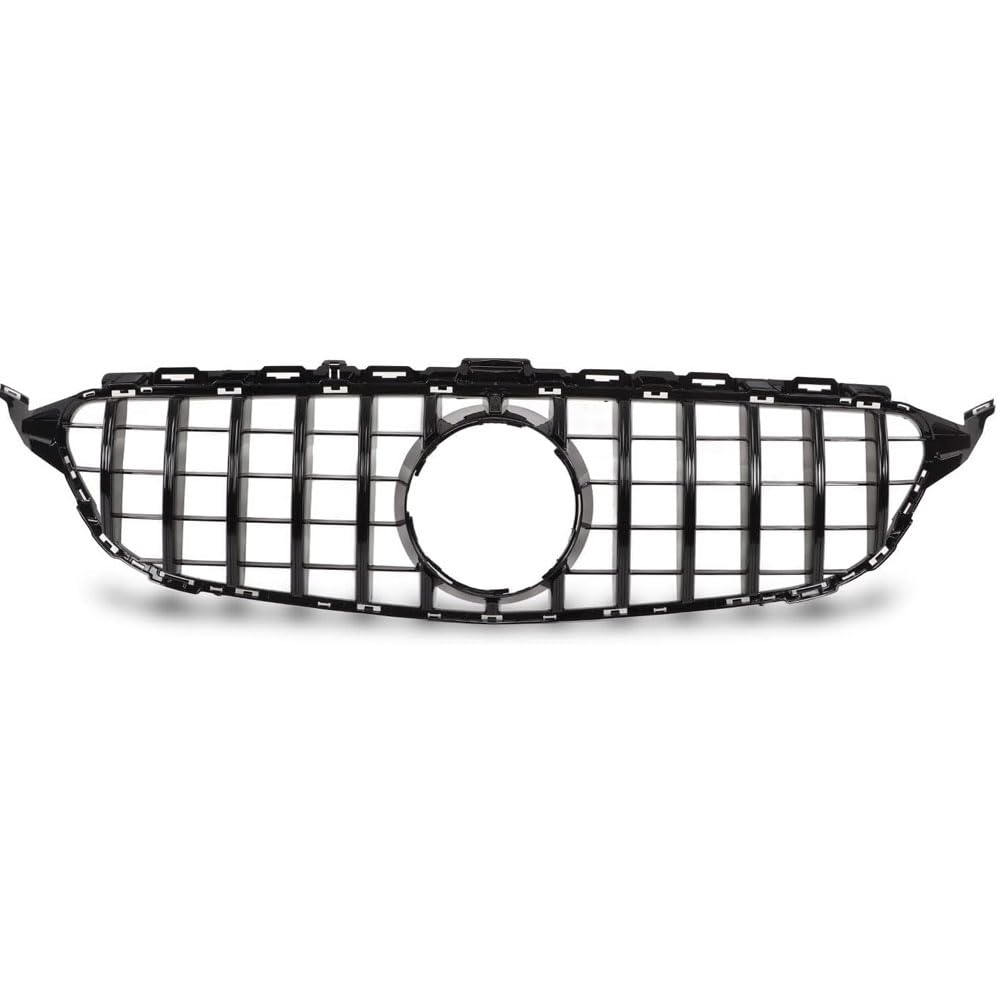 Auto Kühlergrill für Benz Classe C W205 Berlina PreFacelift 2015-2018, Frontgrill Vordere Stoßstange Grille Wetterfest Kühlergitter Mesh Grill Außen Tuning Zubehör,A/Black von MINGRUILIHAI