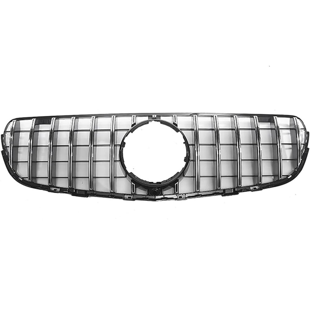 Auto Kühlergrill für Benz GLC W253 GLC250 GLC300 GLC350 2015-2019 GT, Frontgrill Vordere Stoßstange Grille Wetterfest Kühlergitter Mesh Grill Außen Tuning Zubehör,B/Silver von MINGRUILIHAI