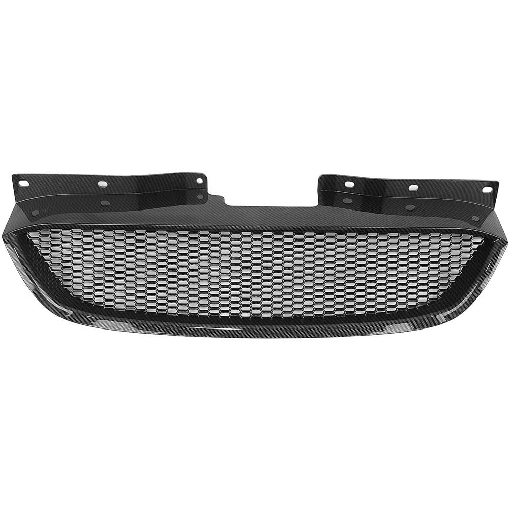 Auto Kühlergrill für Hyundai Genesis Coupe 2008-2012, Frontgrill Vordere Stoßstange Grille Wetterfest Kühlergitter Mesh Grill Außen Tuning Zubehör,C/Carbon Fiber von MINGRUILIHAI