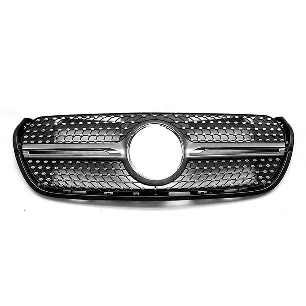 Auto Kühlergrill für Mercedes Benz X-Class 2018-2020, Frontgrill Vordere Stoßstange Grille Wetterfest Kühlergitter Mesh Grill Außen Tuning Zubehör,B/Silver von MINGRUILIHAI