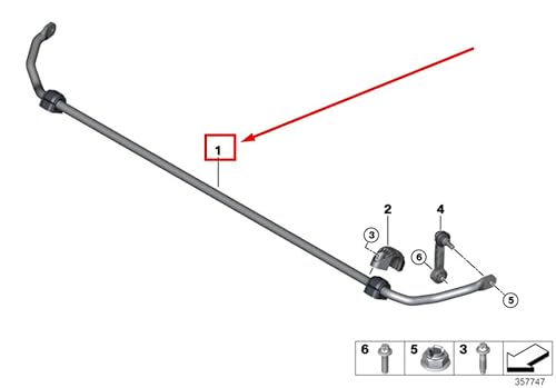 Passend für MINI CLUBMAN F54 Hinterachsstabilisator 33506859895 6859895 von MINI