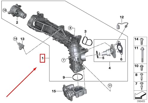 Passend für MINI R60 AGR Ansaugkrümmer mit Klappensteuerung 8573104 11618573104 von MINI