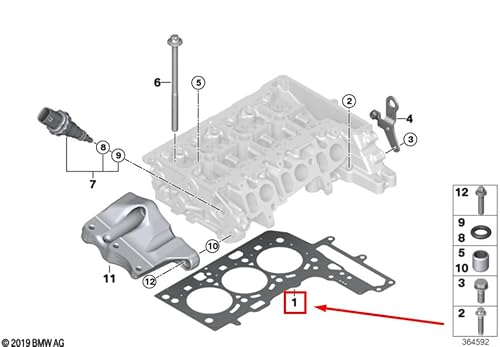 Passend für Zylinderkopfdichtung für MINI COOPER F55 8511229 11128511229 von MINI