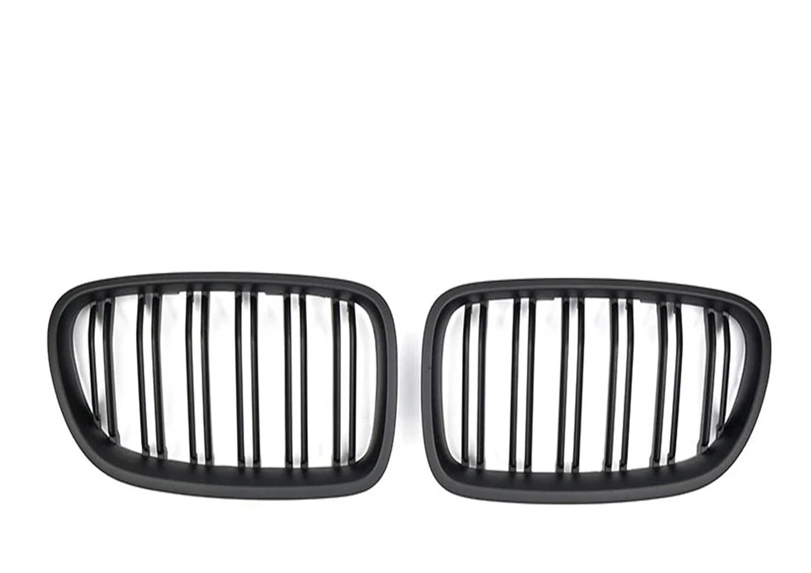 Auto Frontgrill 2-teiliger Nierengrill Für 5er F10 F11 F18 2010-2017 Im Autostil Glänzend Schwarz Doppellamellen-Frontgrill Dual Line Racing Grilles Kühlergrill(Matt-schwarz) von MINIKS