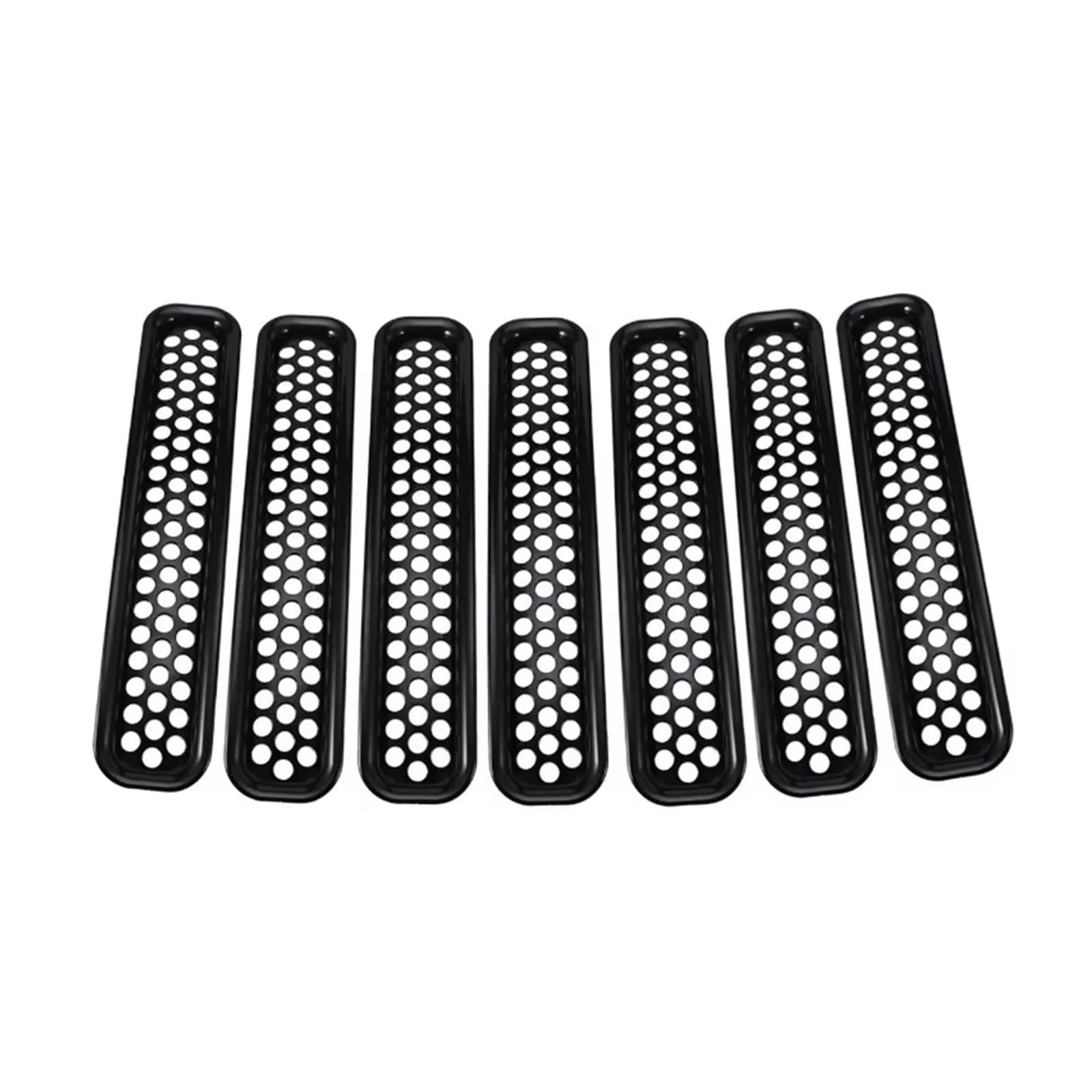 Auto Frontgrill 7 STÜCKE Kühlergrill Zierleisten Frontgrill Hohl Schutzhülle Kits Für Jeep Für Wrangler TJ 1997-2006 Kühlergrill von MINIKS