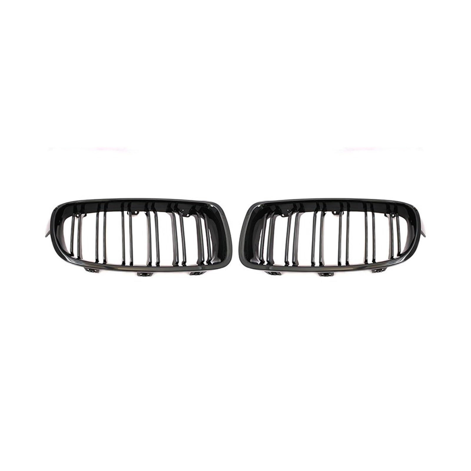 Auto Frontgrill ABS Auto-Styling Niere Kühlergrill Dual Lamellen Kühlergrill Für F30 F31 F35 2012-2018 320i 325i 328i Auto Zubehör Kühlergrill(Double Line Black) von MINIKS