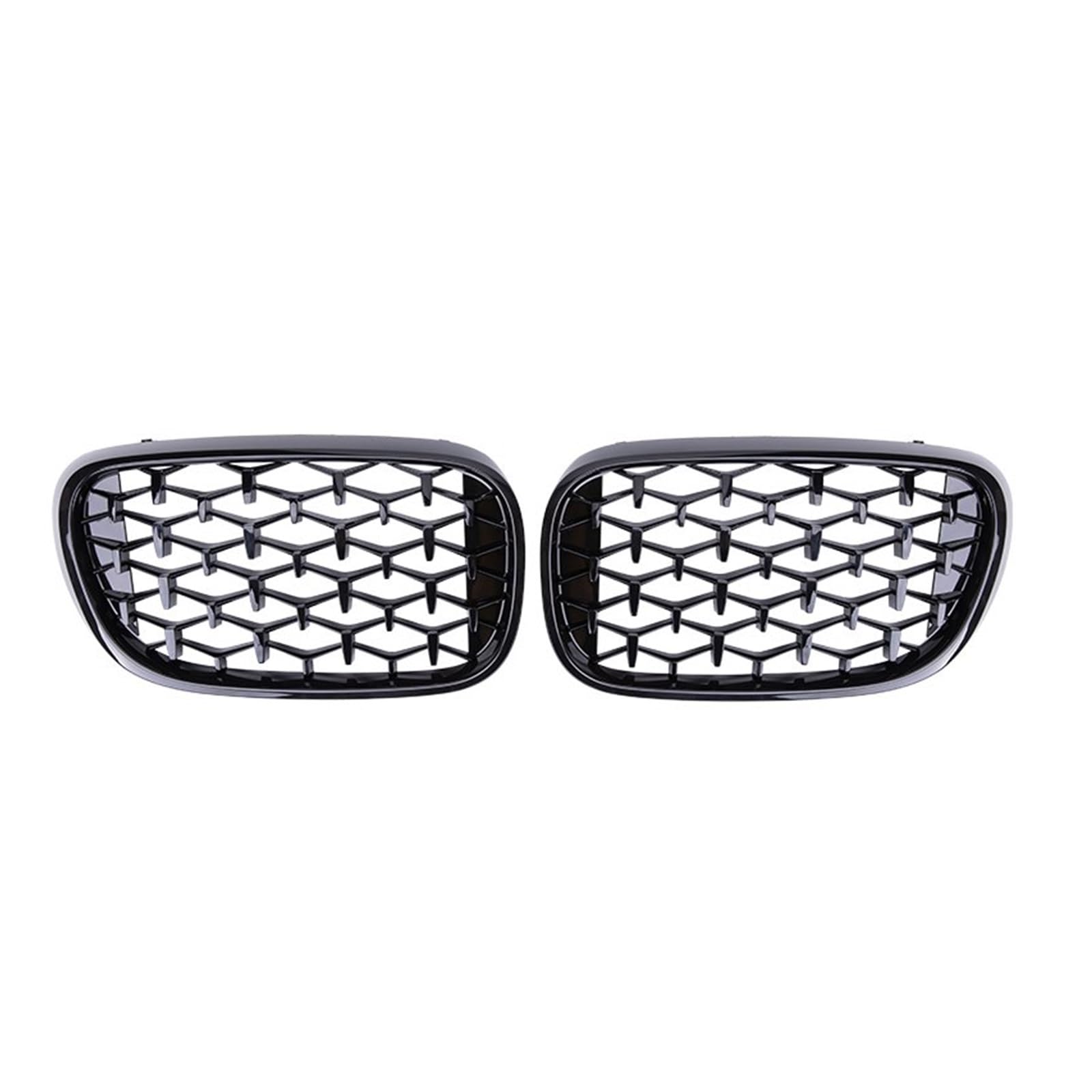 Auto Frontgrill Diamant Auto Vorderen Stoßfänger Nierengrill Racing Grills Auto ABS Gitter Grill Teile Für 7 Serie G11 G12 730li 740li 2016-2019 Kühlergrill(Schwarz) von MINIKS