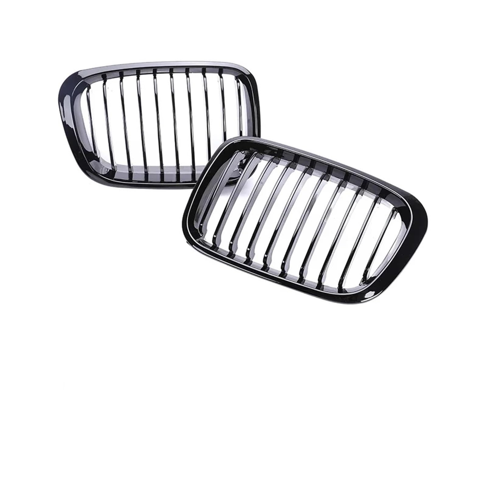 Auto Frontgrill Für 3er E46 Grill 1998 1999 2000 2001 2/4 Türen Auto Front Nierengrill 318i 320i 325i 330i Glanz Schwarz Racing Grille Zubehör Kühlergrill(4 Single Gloss Black) von MINIKS