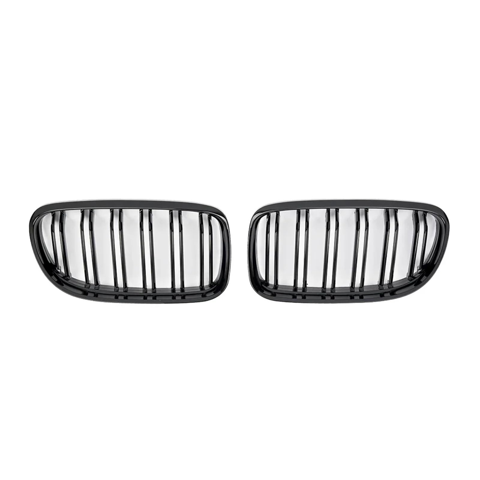 Auto Frontgrill Für 3er E90 E91 2009 2010 2011 2012 Look Auto Kühlergrill Grill Front Niere Glänzend 2 Linie Doppellamelle Auto Styling Kühlergrill(Glossy Black) von MINIKS