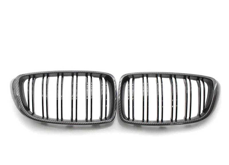 Auto Frontgrill Für 4 Series F32 F33 F36 F80 F82 420i 428i 430i M4 Frontstoßstange Nieren Facelift Grill Carbon Grille Zubehör 2013-2020 Kühlergrill(Carbon Look) von MINIKS