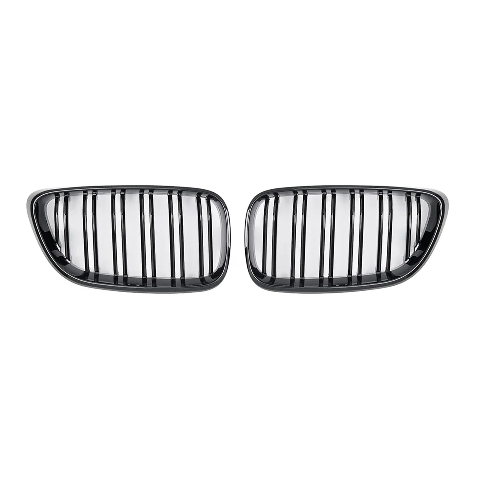 Auto Frontgrill Für F22 F23 F87 M2 220i 230i M240i 2014-2018 Mattschwarzer Doppellamellen-Nierengrill, Glänzend Schwarzer Frontstoßstangengrill Kühlergrill(Glossy Black) von MINIKS