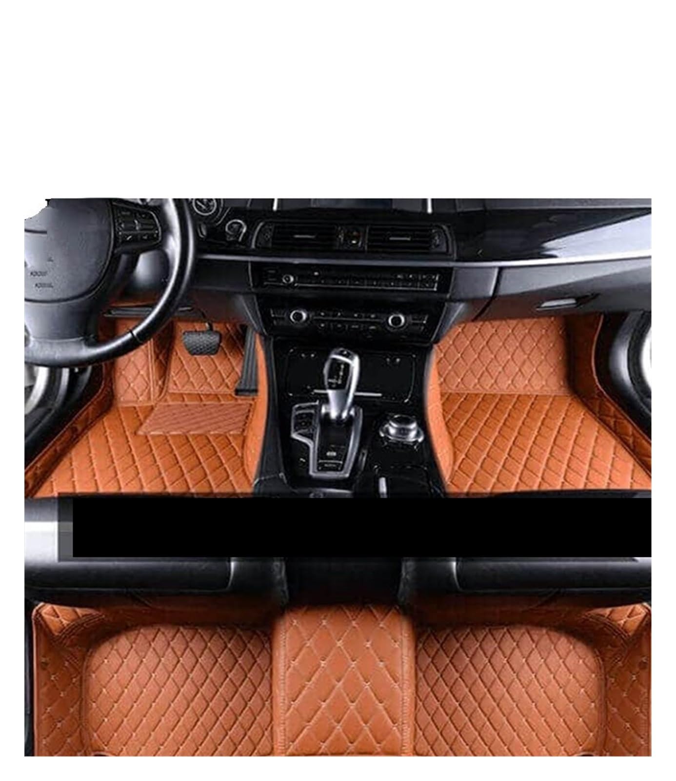 Auto-Fußmatten Automatten für Jaguar für XF X250 2008 2009 2010 2011 2012 2013 2014 2015 Auto-Fußmatten Teppich Ledermatte Pads Innenteile Autozubehör (Farbe: LHD Braun) von MINIKS