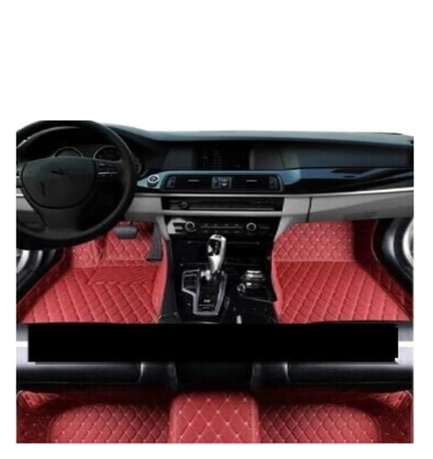 Auto-Fußmatten Automatten für Jaguar für XF X250 2008 2009 2010 2011 2012 2013 2014 2015 Auto-Fußmatten Teppich Ledermatte Pads Innenteile Autozubehör (Farbe: LHD Kastanienbraun) von MINIKS