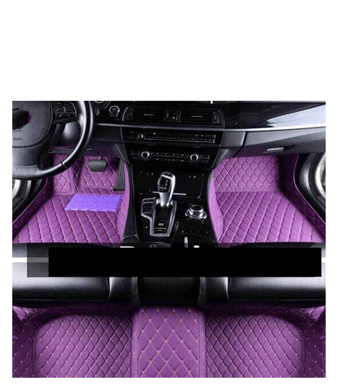 Auto-Fußmatten Automatten für Jaguar für XF X250 2008 2009 2010 2011 2012 2013 2014 2015 Auto-Fußmatten Teppich Ledermatte Pads Innenteile Autozubehör (Farbe: LHD Lila) von MINIKS
