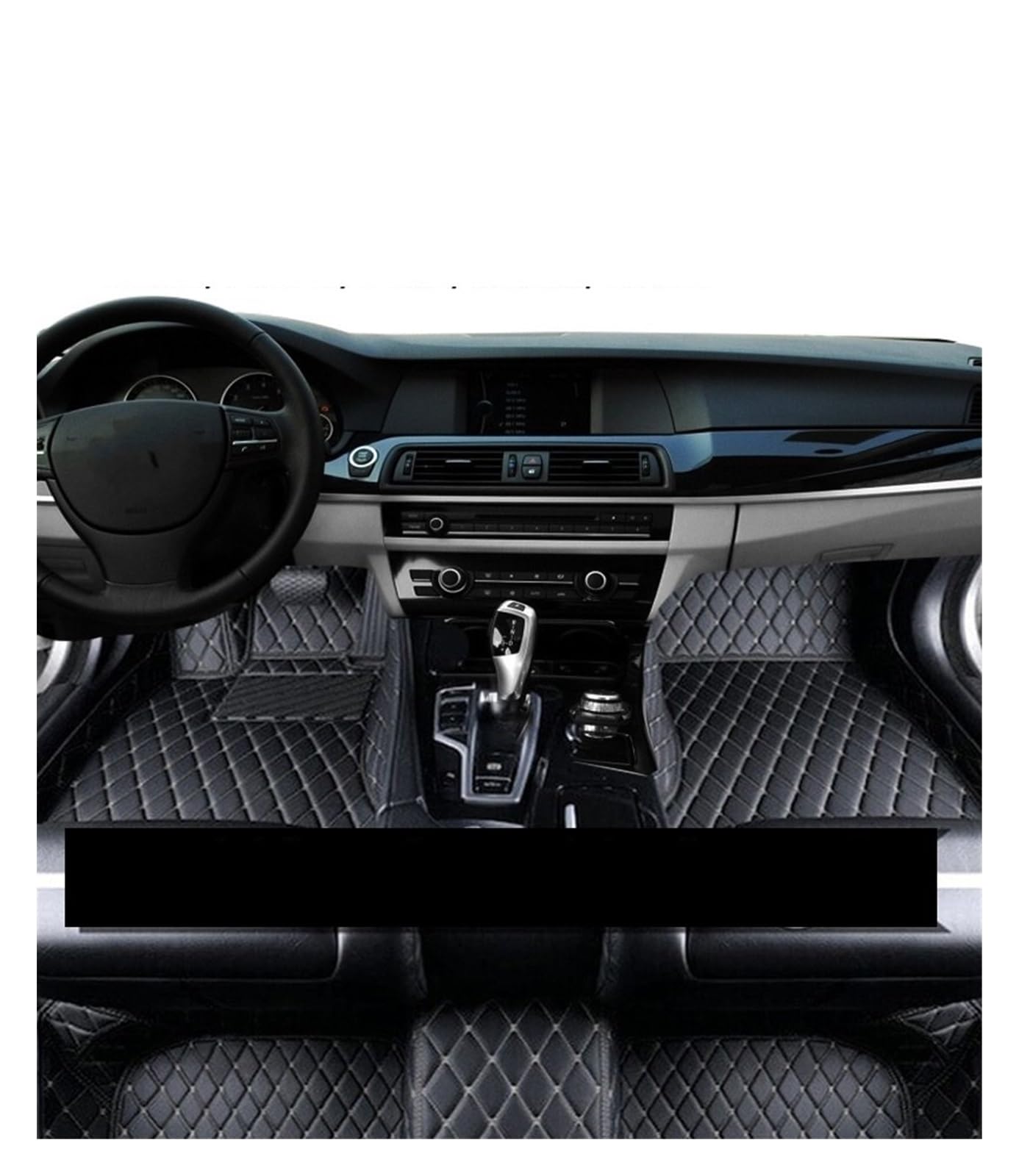 Auto-Fußmatten Automatten für Jaguar für XF X250 2008 2009 2010 2011 2012 2013 2014 2015 Auto-Fußmatten Teppich Ledermatte Pads Innenteile Autozubehör (Farbe: LHD Schwarz Beige) von MINIKS