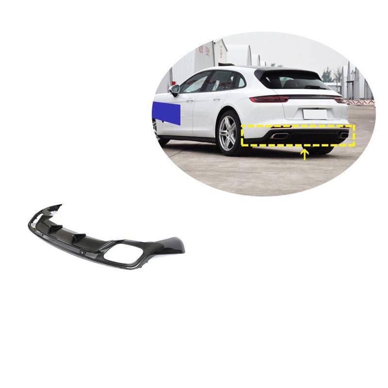 Auto Heckstoßstange Lippe Diffusor Spoiler für Porsche Panamera 2017 2018 2019, Auto Heckspoiler Heckdiffusor Unterlippe Stoßfängers Kratzfest Schützen Karosserie Zubehör von MINIKS