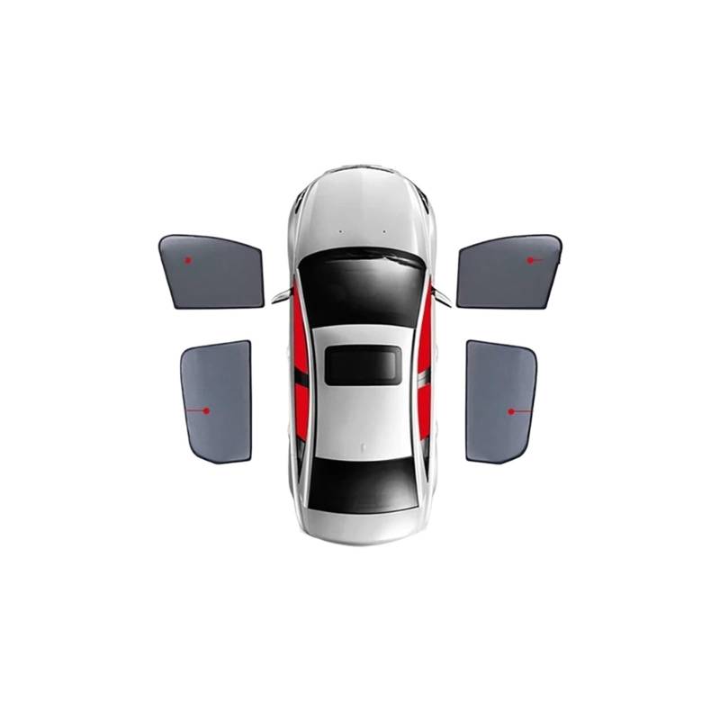 Autofenster Für Benz Für GLA Für X156 Für Crossover 2013 2014-2020 Magnetische Auto Sonnenschutz Schild Frontscheibe Vorhang Hinten Seite Fenster Sonnenschutz Auto Sonnenschutz(4PCS Front Rear) von MINIKS