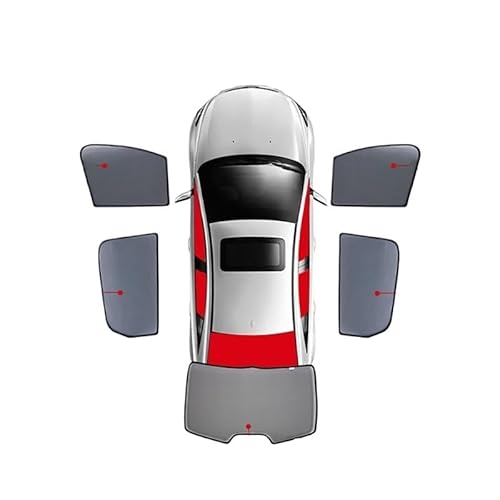 Autofenster Für Kia Für NIRO Für DE 2016-2022 Magnetische Auto Sonnenschutz Schild Frontscheibe Vorhang Hinten Seite Baby Sitz Fenster Sonnenschutz Visier Auto Sonnenschutz(5PCS Front Rear Back) von MINIKS