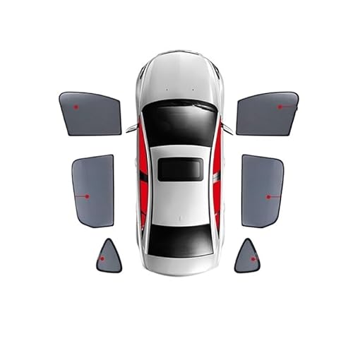 Autofenster Für Kia Für NIRO Für DE 2016-2022 Magnetische Auto Sonnenschutz Schild Frontscheibe Vorhang Hinten Seite Baby Sitz Fenster Sonnenschutz Visier Auto Sonnenschutz(6 pcs) von MINIKS