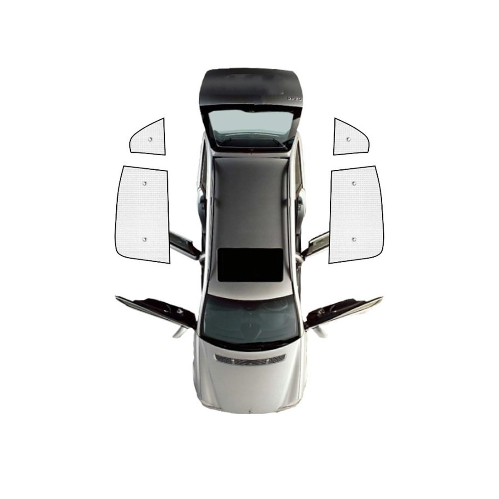 Autofenster Für Nissan Für Note Für E11 2004~2013 Auto Windschutzscheibe Sonnenschirme Seite Windows Sonne UV Schutz Visier Auto Zubehör Auto Sonnenschutz(Rear Windows) von MINIKS