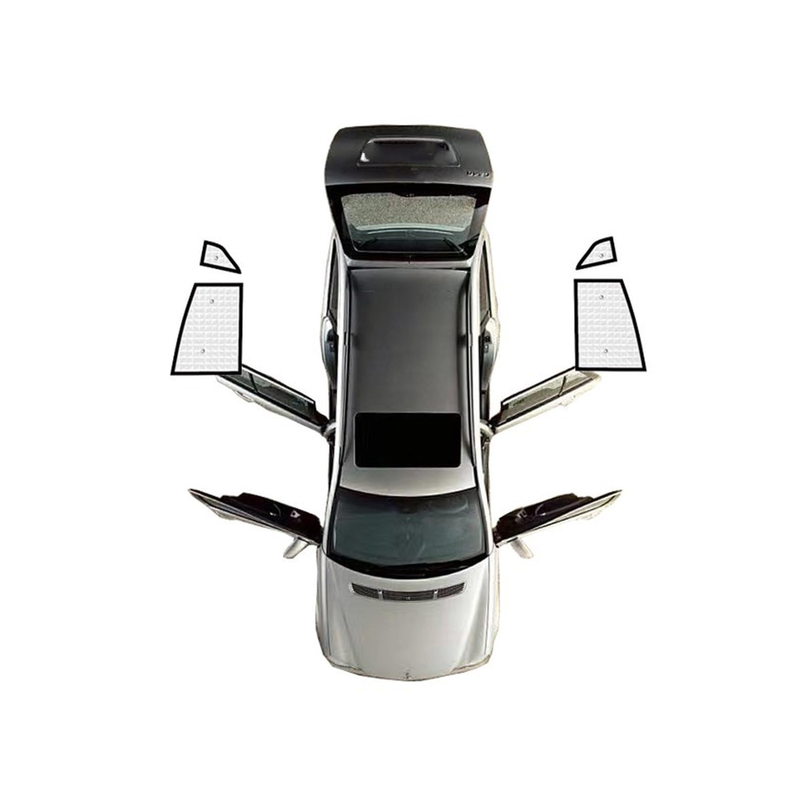 Autofenster Für Peugeot 2008 MK1 A94 2014~2019 Auto Vollständige Abdeckung Sonnenschirm Anti-UV Sonnenschutz Fenster Innenraum Auto Sonnenschutz(Rear Windows 4pcs) von MINIKS