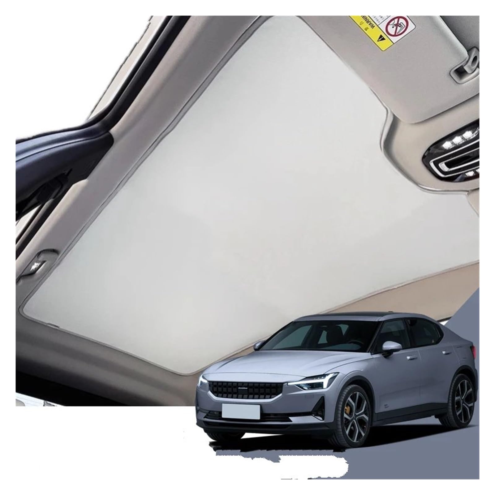 Autofenster Für Polestar 2 2021 2022 2023 2024 Auto Sonnenschirm Schiebedach Dachfenster Rollo Shading Net Glas Dach Schutz Sonnenschutz Auto Sonnenschutz(Schwarz) von MINIKS