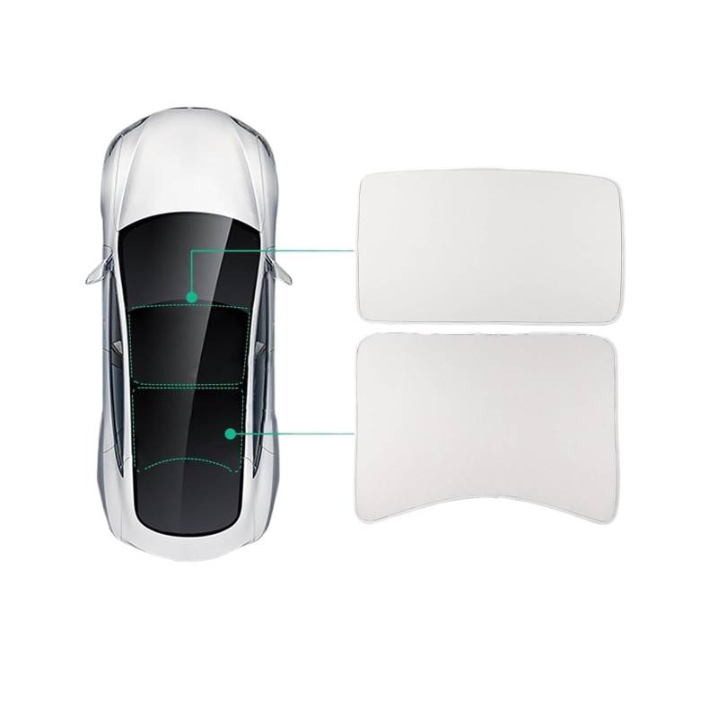 Autofenster Für Tesla Für Modell 3 2023 Sonnenschutz Schiebedach Dachfenster Sonnenblende Auto Zubehör Auto Windschutzscheibe Sonnenschirm Net Auto Sonnenschutz(M3-GA6264L) von MINIKS