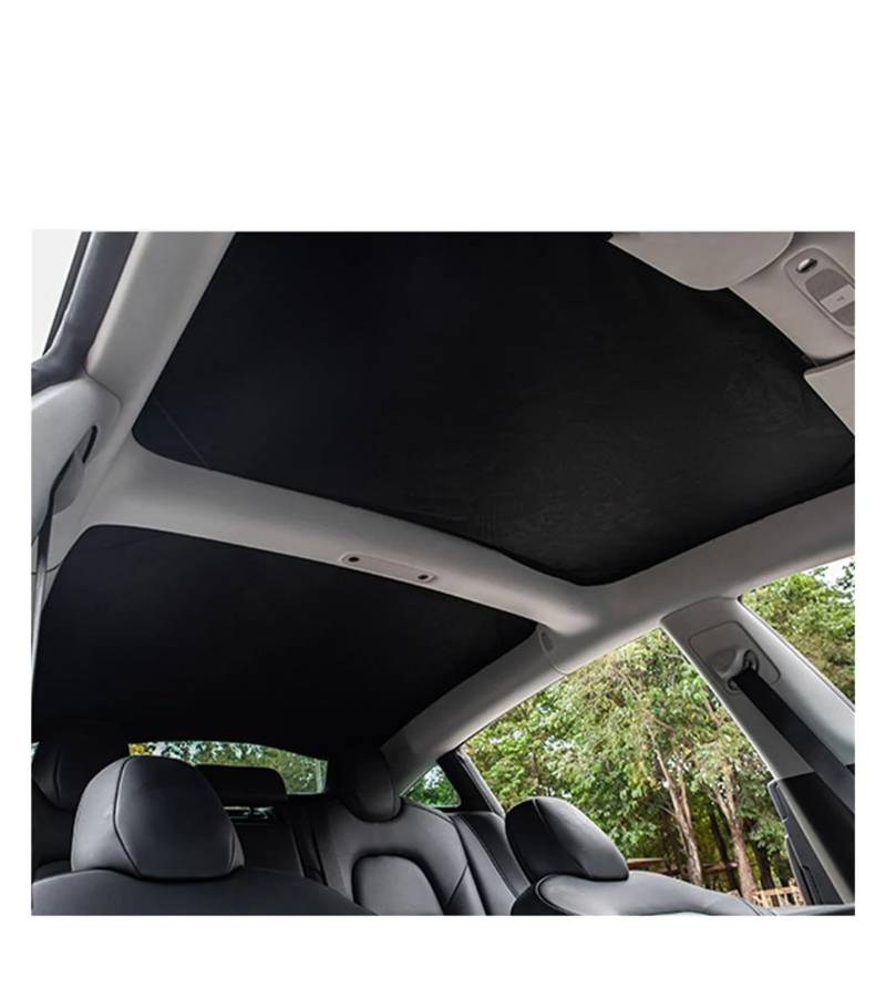 Autofenster Für Tesla Für Modell S 2015-2021 Auto Glas Dach Sonnenschirm Vorne Hinten Offen Schiebedach Windschutzscheibe Schatten Net UV Schutz Innen Abdeckung Auto Sonnenschutz(3pcs Set with AntiUV) von MINIKS