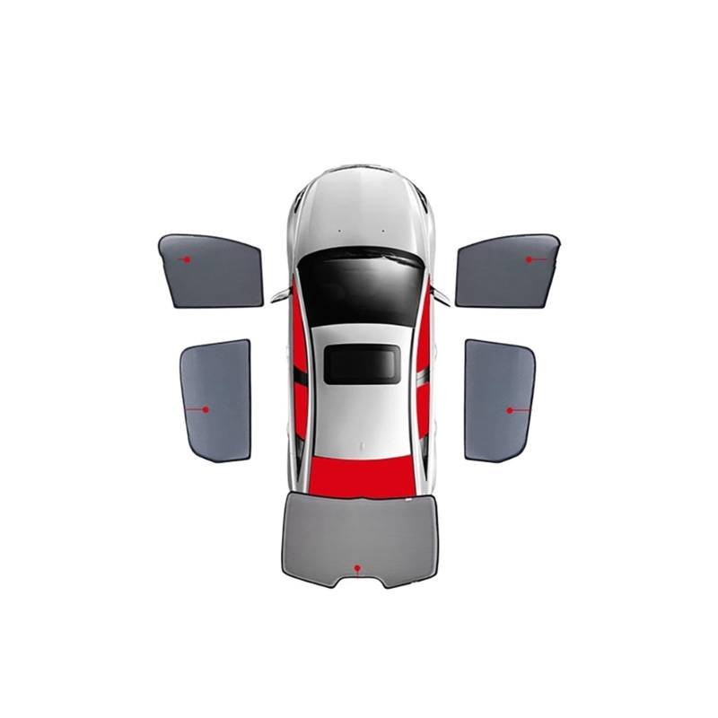 Autofenster Für Toyota Für CROWN Für S200 Für Royal 2008-2012 Magnetische Auto Sonnenschutz Schild Frontscheibe Vorhang Hinten Seite Fenster Sonnenschutz Visier Auto Sonnenschutz(5PCS Front Rear Back) von MINIKS