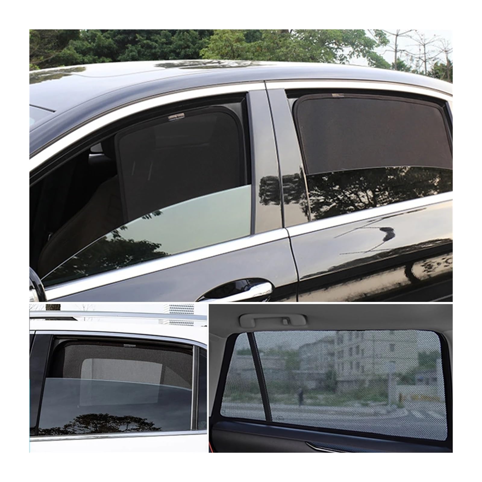 Autofenster Für Toyota Für Fortuner Für SW4 2016-2024 Magnetische Auto Sonnenschutz Schild Frontscheibe Vorhang Hinten Seite Baby Fenster Sonnenschutz Visier Auto Sonnenschutz(2PCS Triangular) von MINIKS