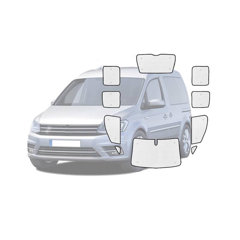 Autofenster Für VW Für Caddy Für MK3 Für 2K Für Maxi 2003~2019 Auto Voll Abdeckungen Sonnenblende Auto Sonnenschirm Fenster Visier Sonnenschirm Abdeckung Zubehör Auto Sonnenschutz(All Windows) von MINIKS