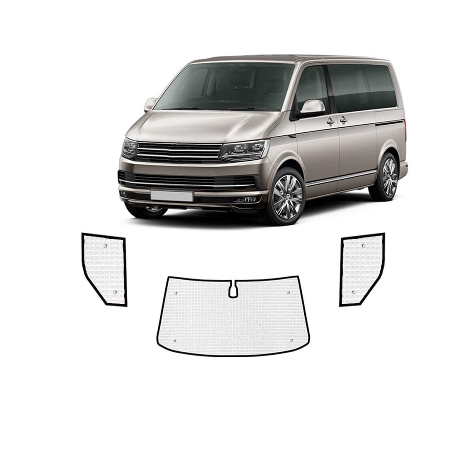 Autofenster Für VW Transporter T5 Caravelle Doubleback LWB 2003~2015 Auto Vollfenster Visier Windschutzscheibe Sonne UV-Schutz Sonnenschirme Auto Sonnenschutz(Front Windows) von MINIKS