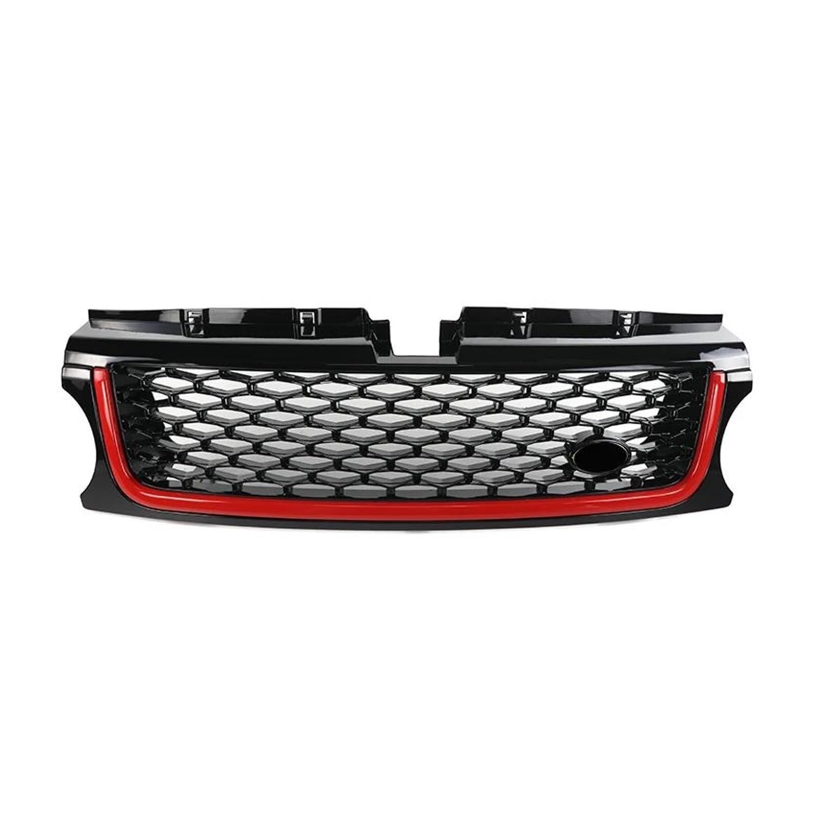 Kühler 1 Stück Frontgrill ABS Auto Styling Mesh Grill Zubehör Für Land Für Rover Für Range Für Rover Für Sport L320 2010 2011 2012 2013 Kühlergrill(Black red) von MINIKS