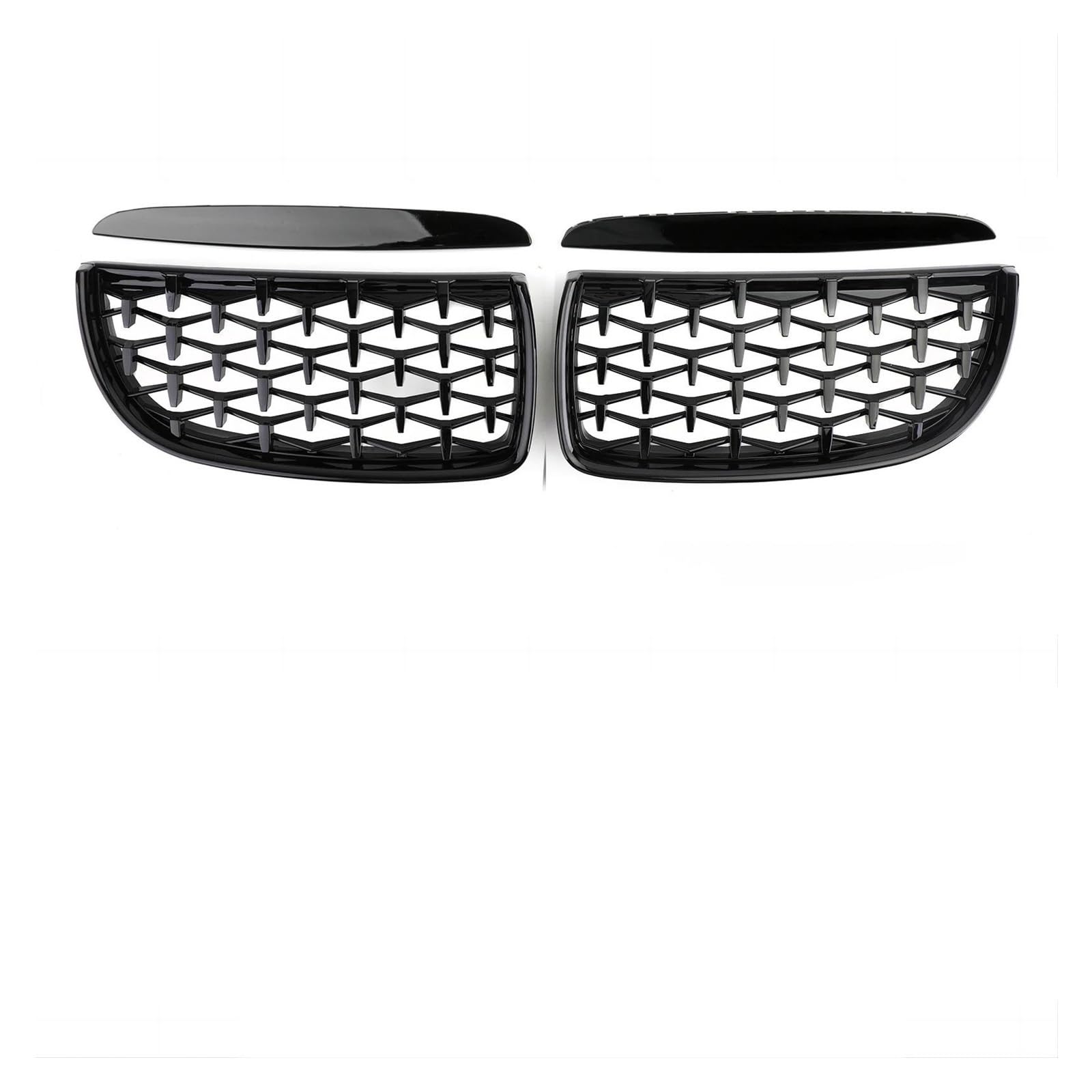 Kühler Auto Front Gloss Balck Grills Sport Für E90 E91 Tuning 3 Serie 2005-2012 Für LCI Für PreLCI Grille Diamant Kühlergrill(Shape C 05-08) von MINIKS