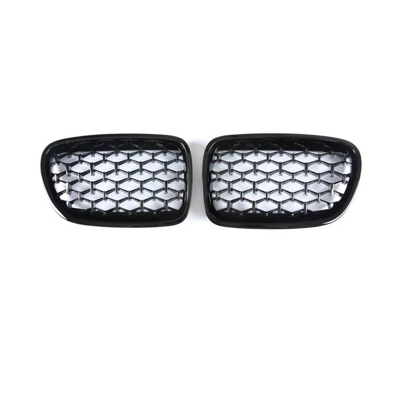 Kühler EIN Paar Für 5 Series GT F07 528i 535i 550i 2009-2017 Frontstoßstange Nierengitter Auto Styling Diamantgrill Kühlergrill(Gloss Black) von MINIKS