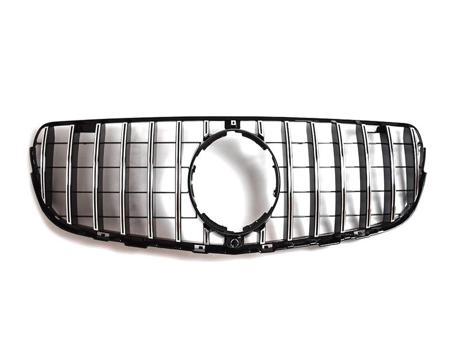 Kühler Fronteinlass Mesh Grille Racing Stoßstangengrill Für X253 Für Benz Für GLC 200 220 250 260 300 350 2015-2018 Tuning Diamond GT Style Kühlergrill(G Silvery) von MINIKS