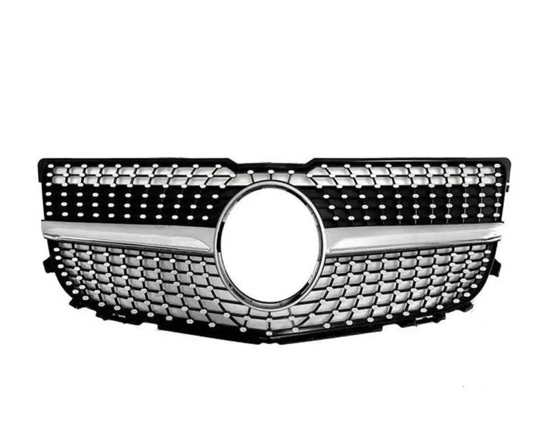 Kühler Frontgrill Grill Racing Grill Für Benz Für GLK X204 2008-2012 2013-2015 Trim Haube Mesh Tuning Sport Kühlergrill(08-12 D Silver) von MINIKS